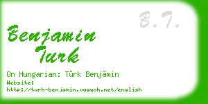 benjamin turk business card