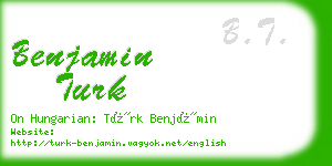 benjamin turk business card